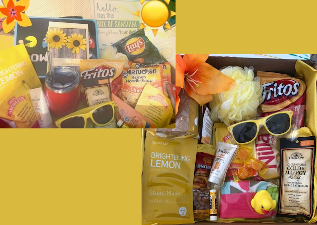 boxes of sunshine, sunshine boxes, yellow items