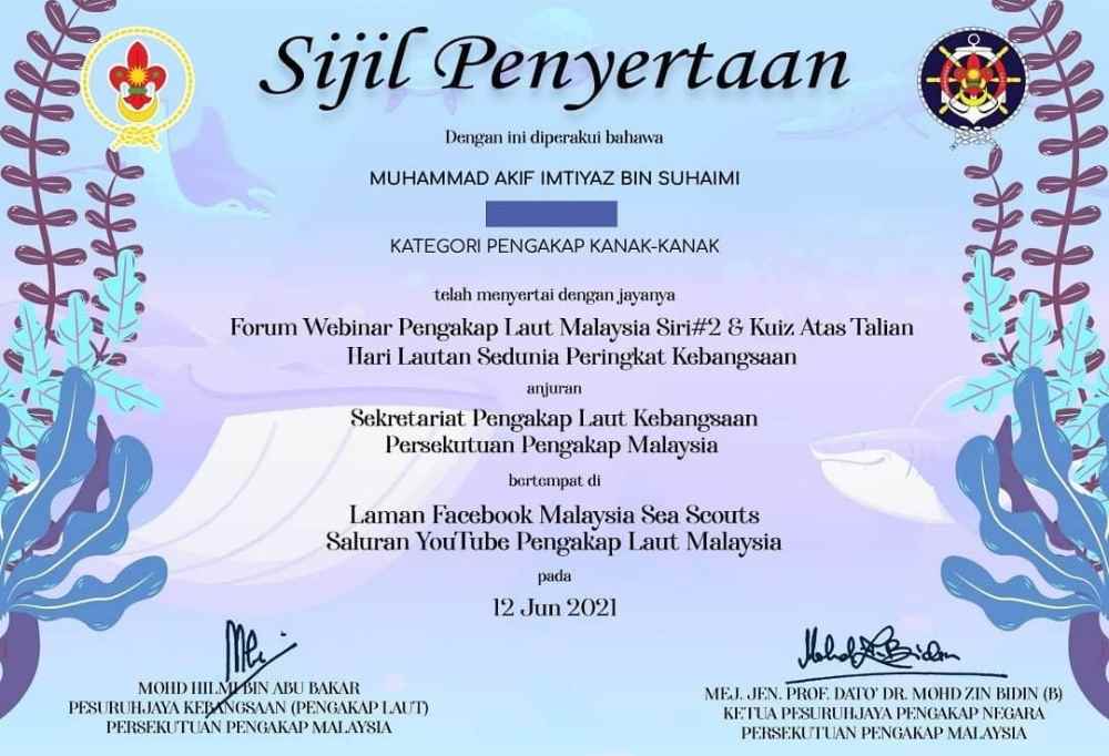Kuiz Online Sempena Hari Lautan Sedunia