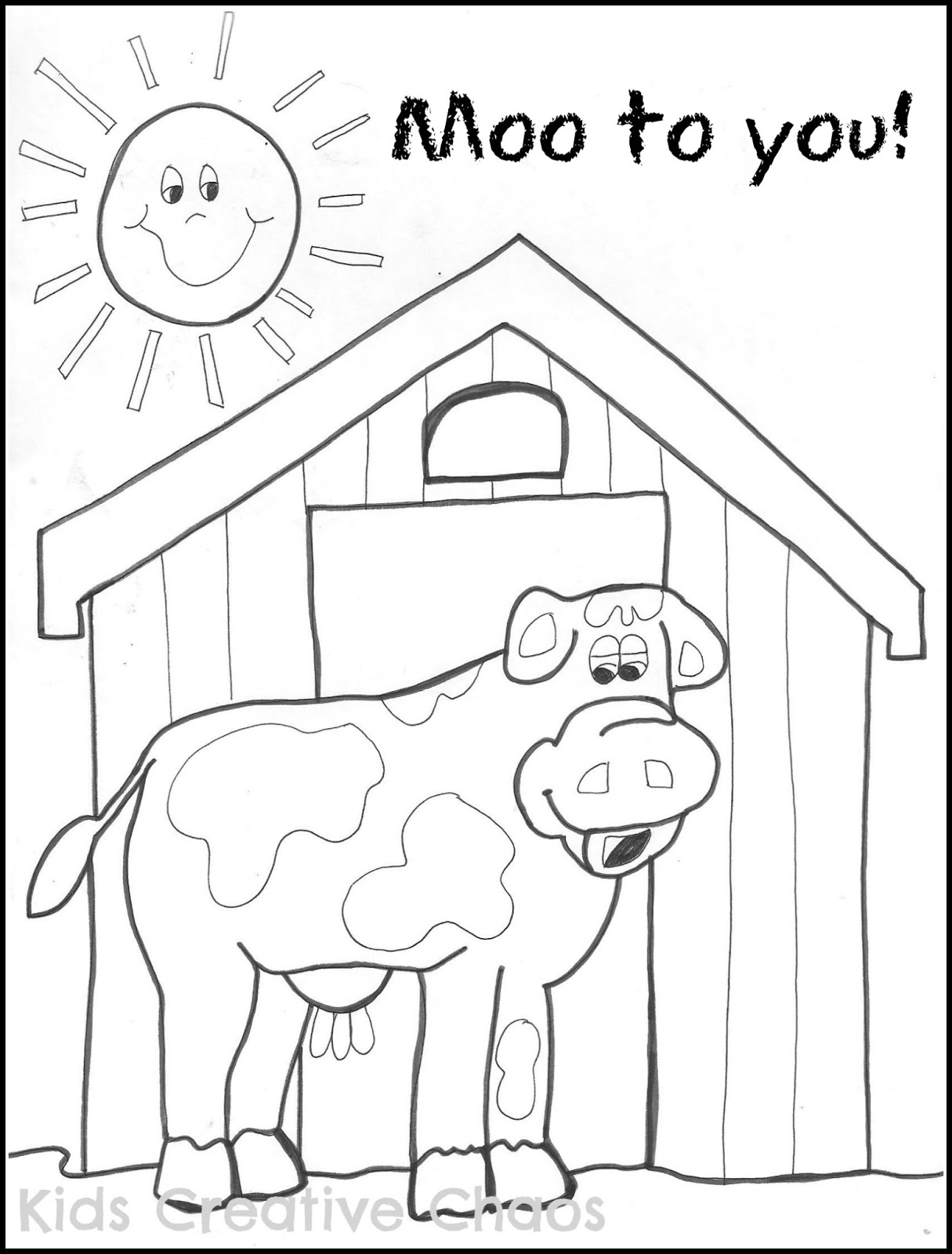 Download Big Red Barn Coloring Sheet and Creative Country Sayings ...
