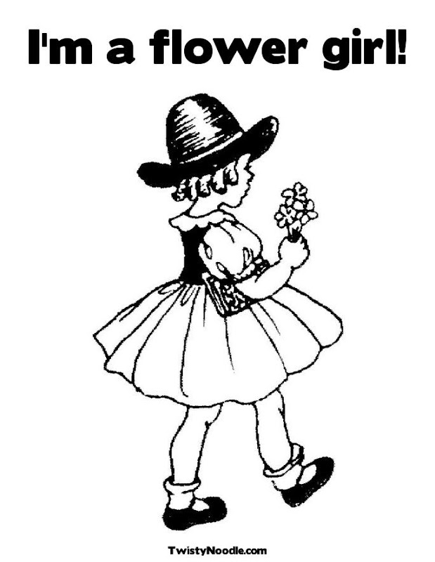 Flower Girl Coloring Pages title=