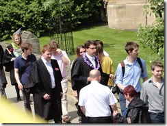 Students going to their exams at Oxford