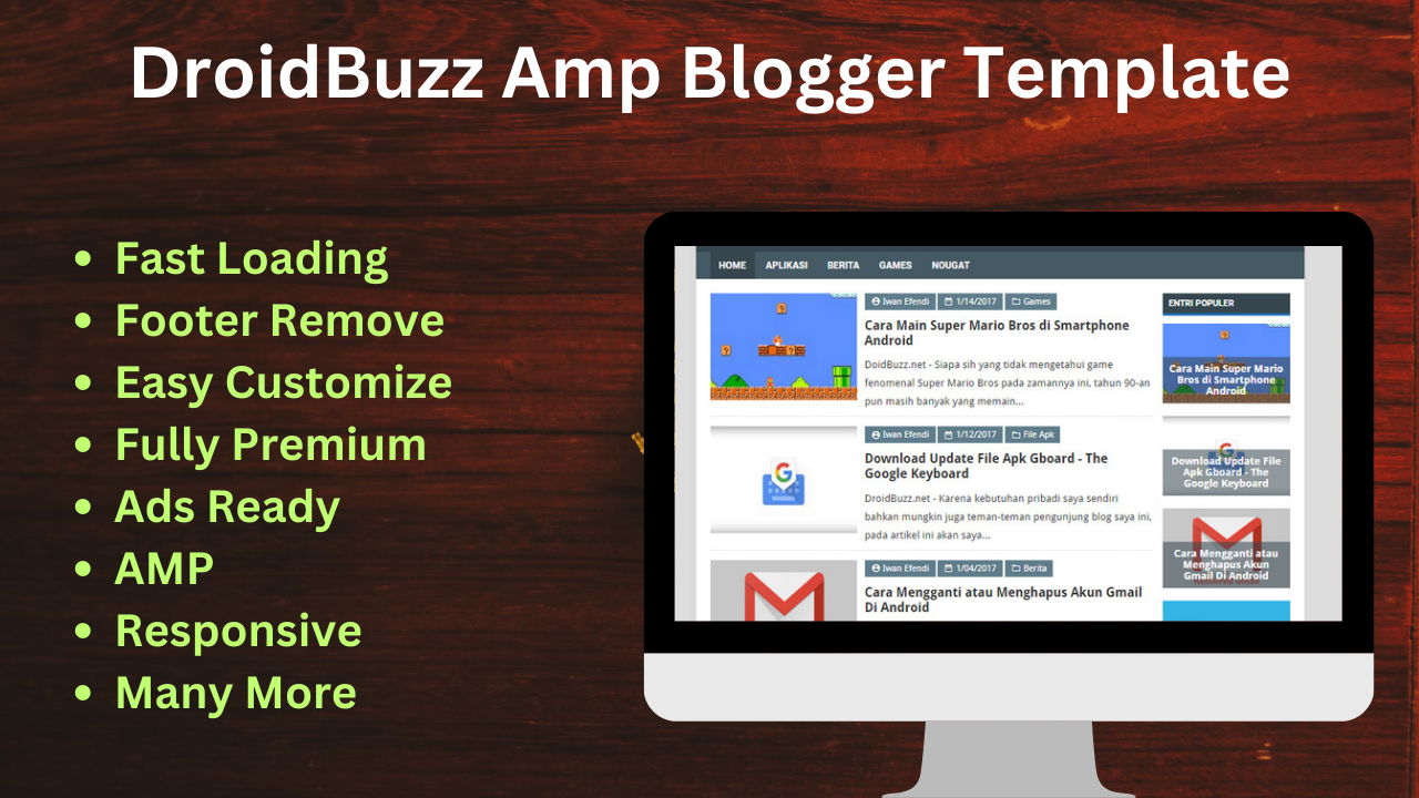 Amp Blogger Template