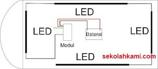 rangkaian lampu kolong bawah mobil