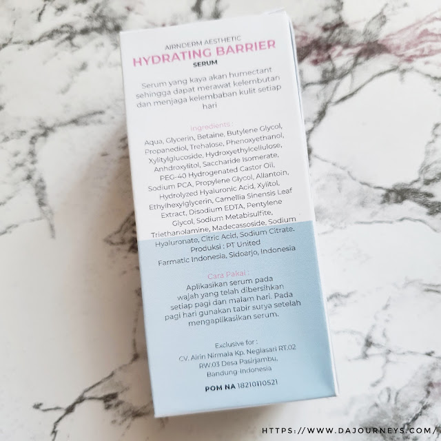 Review Airnderm Hydrating Barrier Serum