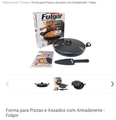 Forma Fulgor para Pizzas e Assados com Antiaderente - Qualicompras