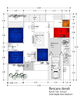 Newest Plan Minimalist House 1 Floor 4 Rooms Design