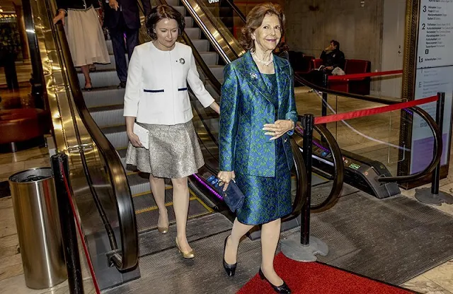 Queen Silvia and Finland's First Lady Jenni Haukio visited the Prince Eugen's Waldemarsudde and  the house of Culture in Stockholm