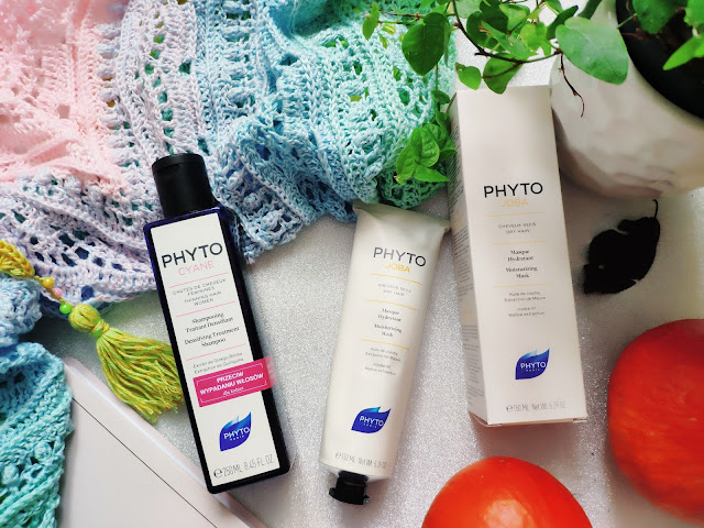 PhytoCyane Rewitalizujący szampon wzmacniający włosy i PHYTOJOBA Maska do włosów z topestetic