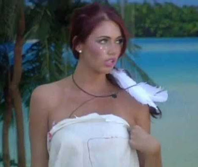 Amy Childs turn on her polka perfect pink bikini in Celebrity Big Brothers