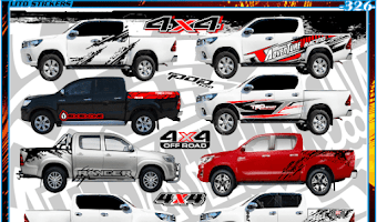 Franjas laterales para camionetas con diseños y logos incluidos