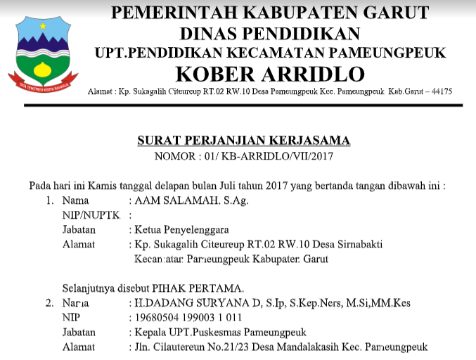 Contoh Surat Mou Sekolah Dengan Desa Nusagates