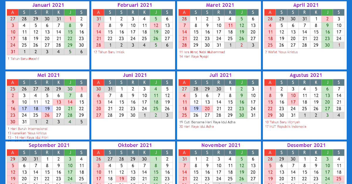  Kalender  Indonesia  Online 2021 