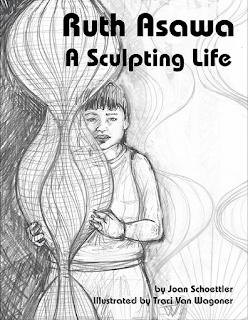 Ruth Awawa: A Sculpting Life cover sketch by Traci Van Wagoner