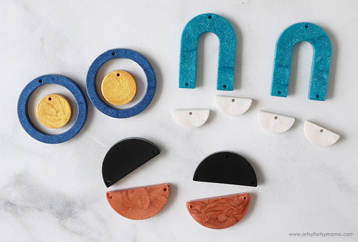 Modern Clay Earring Pieces