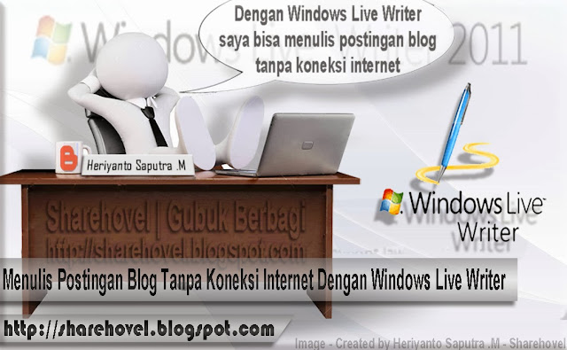 Menulis Postingan Blog Tanpa Koneksi Internet Dengan Windows Live Writer_by_sharehovel