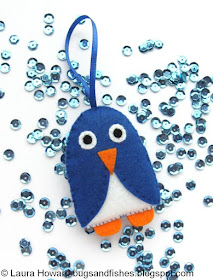 felt penguin ornament