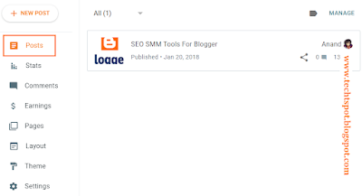 Create a Static Home Page in Blogger 1