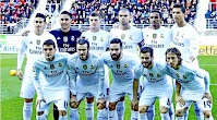 REAL MADRID C. F. - Madrid, España -  Temporada 2015-16 - James, Keylor Navas, Kros, Pepe, Danilo y Cristiano; Kovacic, Bale, Carvajal, Nacho y Modric - S. D. EIBAR 0 REAL MADRID 2 (Bale y Cristiano) - 29/11/2015 - Liga de 1ª División, jornada 13 - Eibar, Guipúzcoa, estadio de Ipurúa