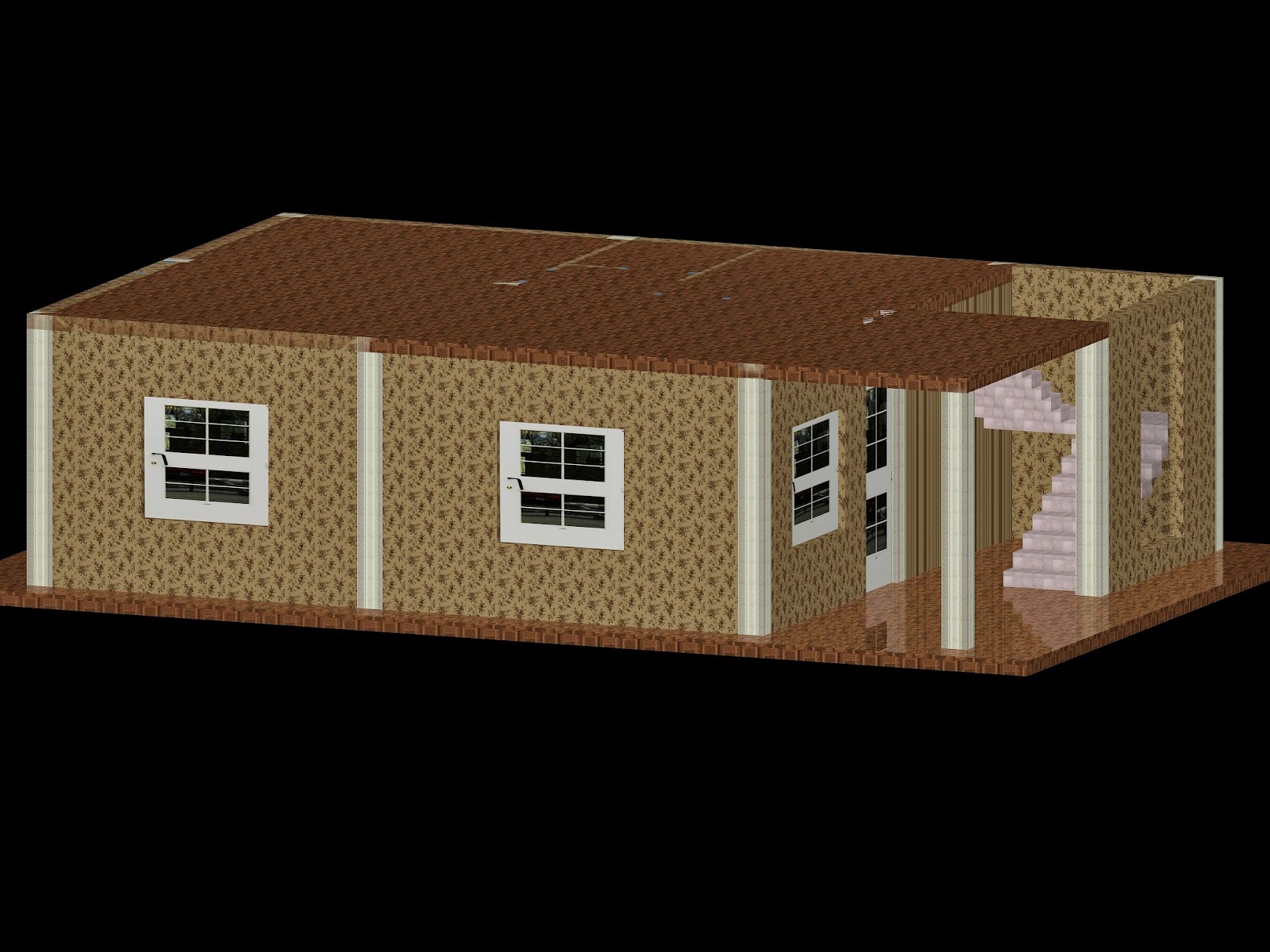 Civil Engineering PlayGround: My First Autocad 3D House ...