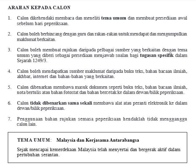 Contoh Esei Sejarah Spm Kertas 2