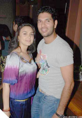 Preity Zinta Yuvraj Singh IPL 2009 Pictures