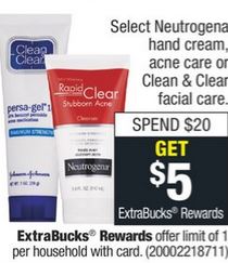 Neutrogena Hand Cream or Acne Care