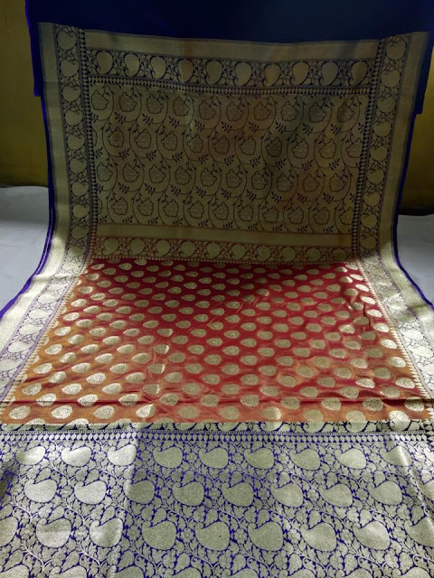  Banarasi  Semi Katan Silk Saree