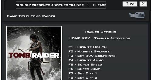 Tomb Raider Games Trainer: TOMB RAIDER (2013).V1.1.748.0