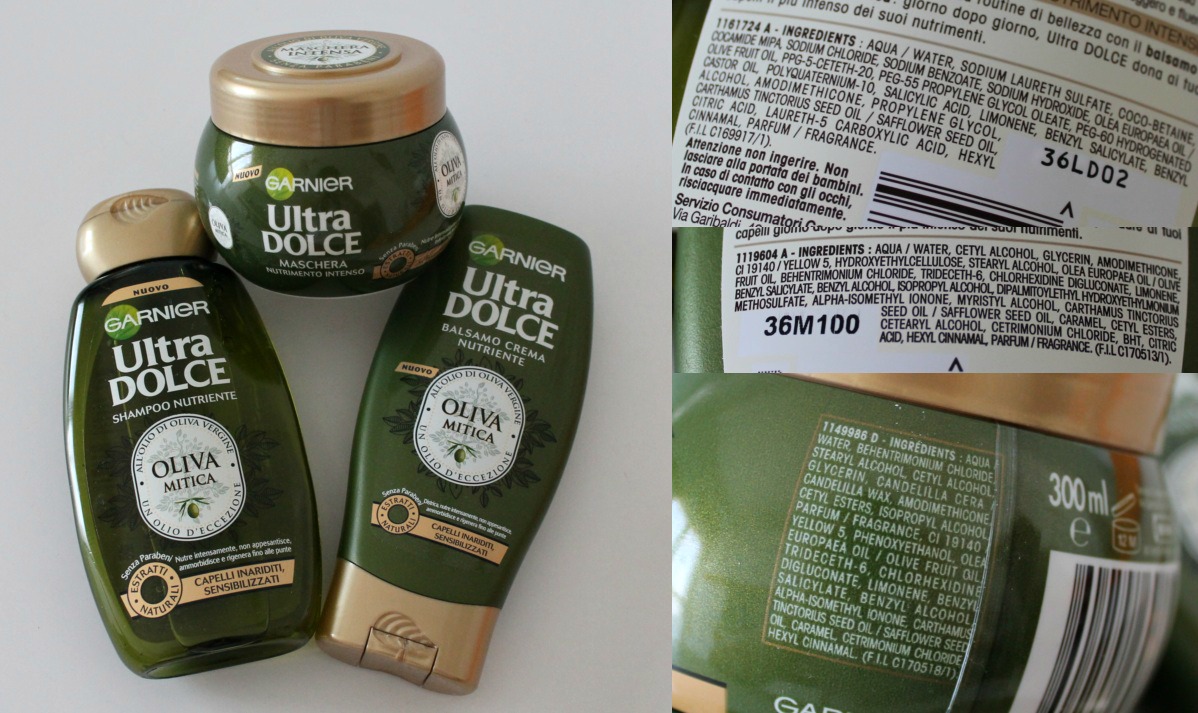 inci garnier ultra dolce oliva mitica