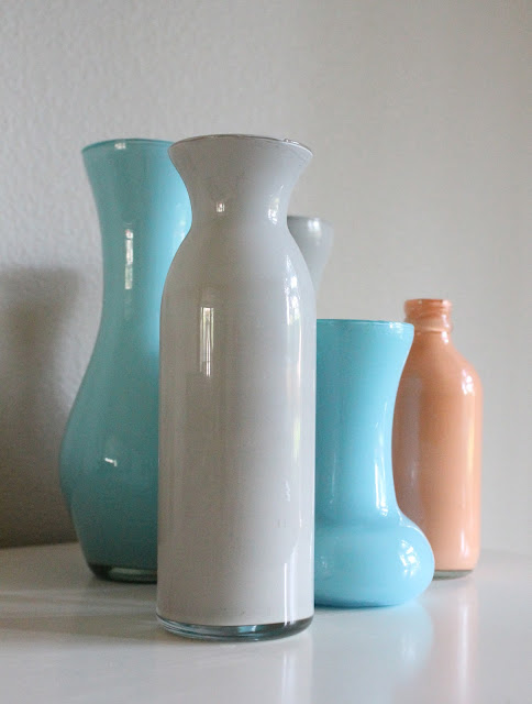 tutorial painted vases mason jars bottles
