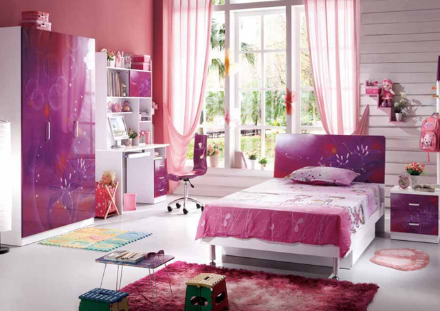 Kamar Tidur Anak Perempuan Minimalis Warna Pink