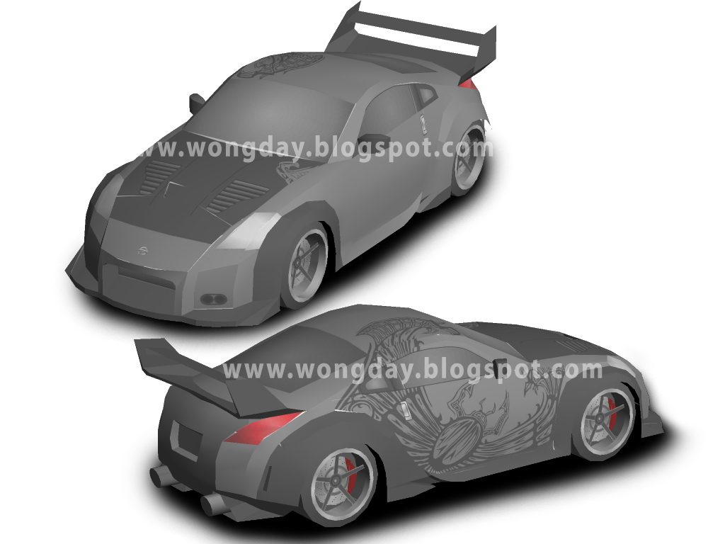Wongday Papercraft Nissan 350z Dk The Fast And The Furious Tokyo Drift