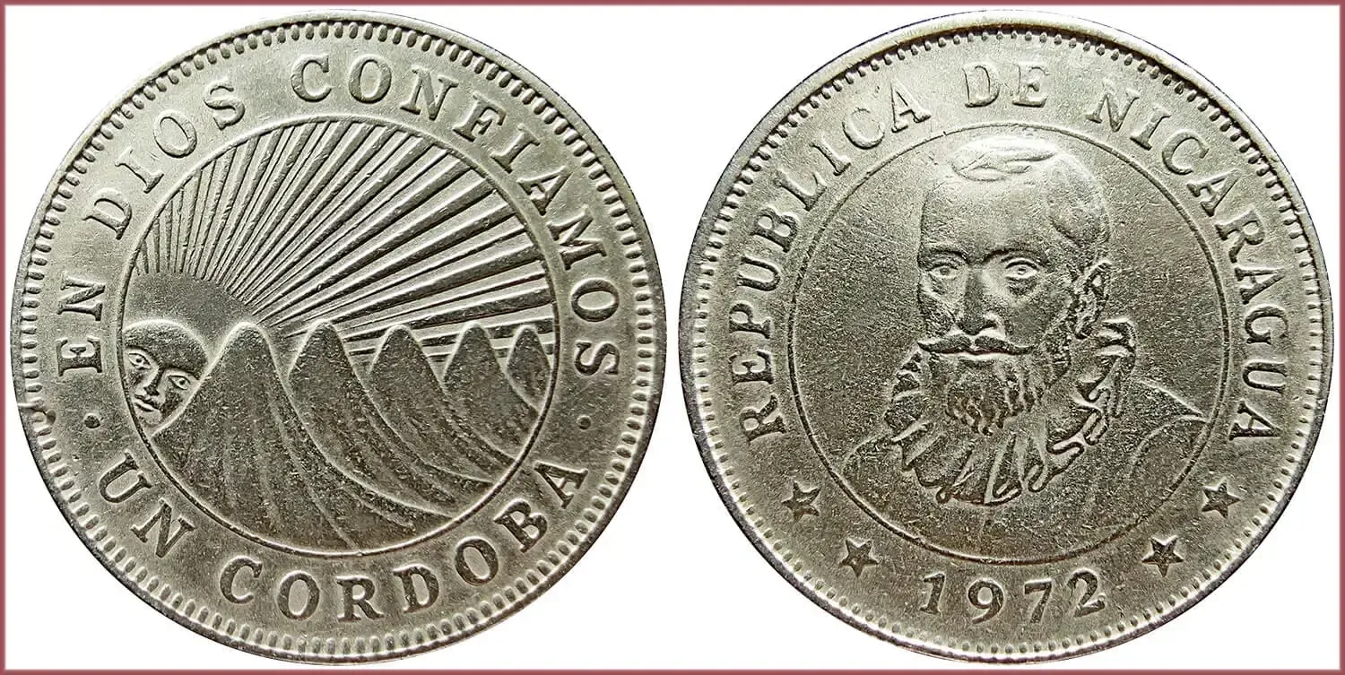 1 cordoba, 1972: Republic of Nicaragua