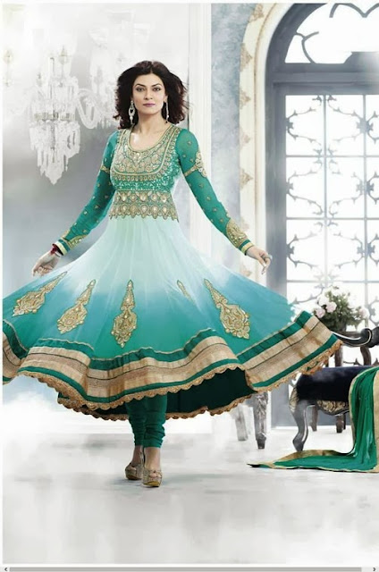 Sushmita Sen Anarkali Suits 2013-14 By Nakshatra