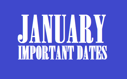 january important days in hindi