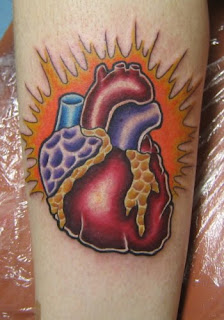 Heart Fire Tattoo
