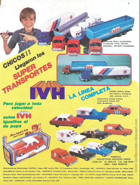 IVH - Supertransportes (publicidades argentinas juguetes, golosinas y útiles)