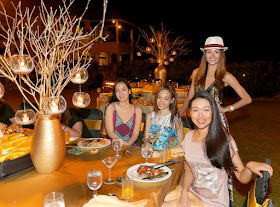 Luisa Gan, Nikki Tay, Patricia Eng, and Hazel Tay, who stayed overnight at the Bintan Lagoon Resort, enjoyed a scrumptious BBQ buffet dinner spread prepared by the resort staff.