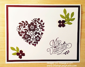 Valentine Card made with Stampin'UP!'s Bloomin Love Bundle, could also work as a Wedding Card