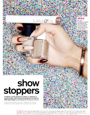 essie nail polish, nylon magazine, pixelated screen