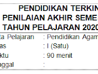 Soal UAS/PAS PAI Kelas 1 SD/MI Semester 2 dan Kunci Jawaban Kurikulum 2013