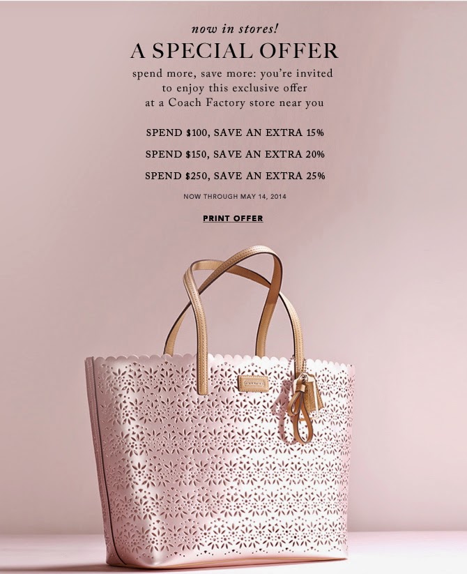 Coach Printable Coupon: 15% - 25% Off Purchase