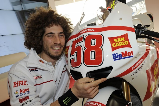 Motogp. Ritirato il numero 58 di Simoncelli. Rossi: "Il Gp di San Marino è speciale per tutti i piloti"