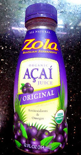 Zola original açaí berry juice.