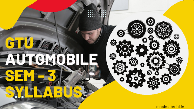 Automobile engineering B.E sem 3 syllabus