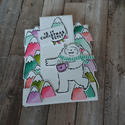 Yeti to party stampin up perfect partners center stepper fun fold