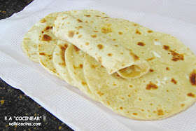 Tortillas de trigo tres ingredientes