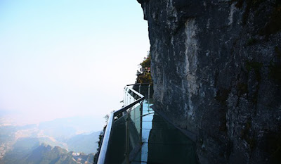 Glass Sidewalk on a Mountain Cliff