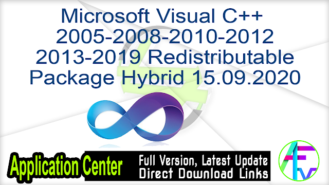 Microsoft Visual C 05 08 10 12 13 19 Redistributable Package Hybrid 15 09 Application Full Version