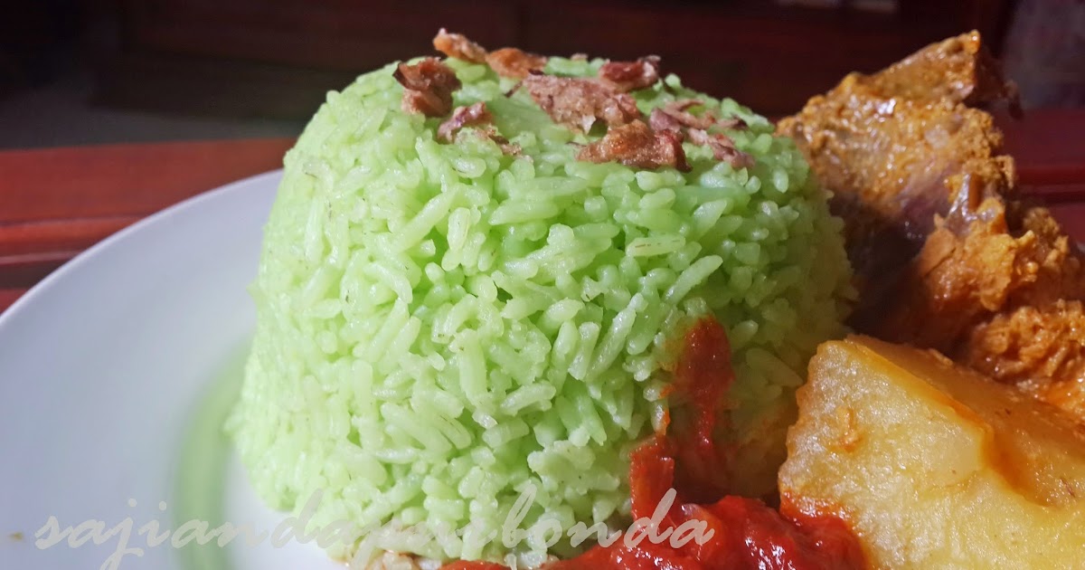 Sajian Dapur Bonda: Nasi Lemak Pandan